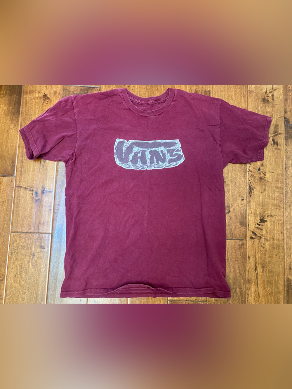Vans Vintage Rare Maroon Tee with Logo